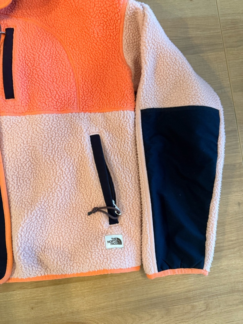 The North Face Coral Sherpa Fleece Jacket with Black Trim - Picture 4 of 4